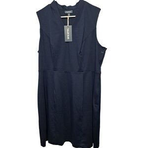 Modcloth Women's Navy Blue Sleeveless Career Wear to Work Dress Plus Size 2X NEW